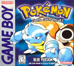 Pokemon Blue box art for GameBoy
